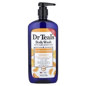 Dr. Teal's, гель для душа с чистой английской солью, сияние и сияние, 710 мл (24 жидк. унции)