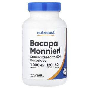 Nutricost, бакопа, 120 капсул (500 мг в 1 капсуле)