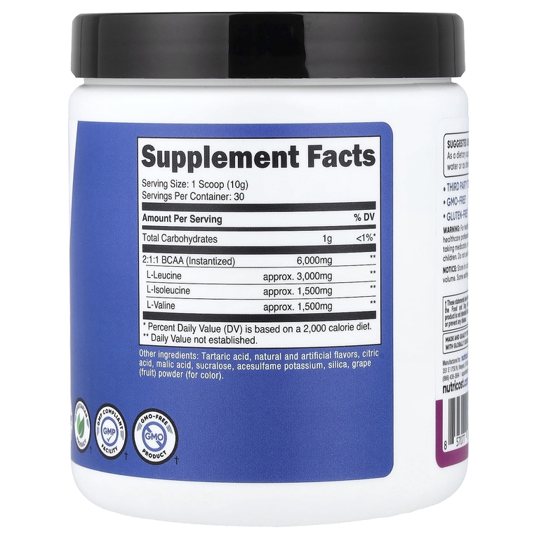 Nutricost, Performance, BCAA, со вкусом винограда, 294 г (10,5 унции)