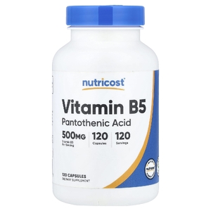 Nutricost, витамин B5, 120 капсул