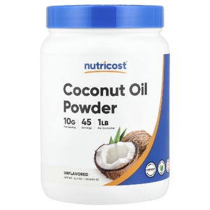 Nutricost, Кокосовое масло в порошке без вкуса, 454 г (16,2 унции)