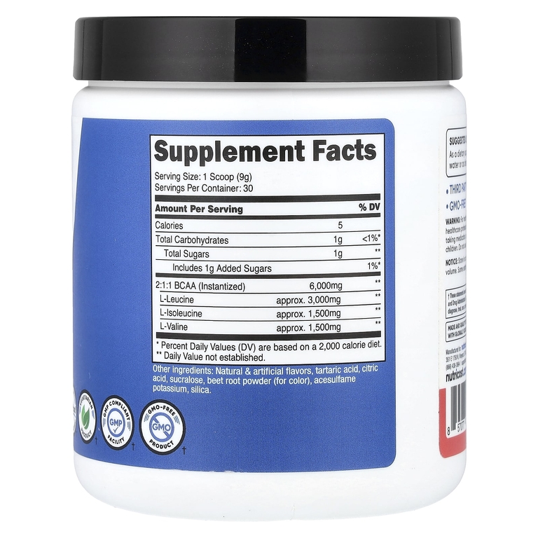 Nutricost, Performance, BCAA, со вкусом арбуза, 279 г (10 унций)