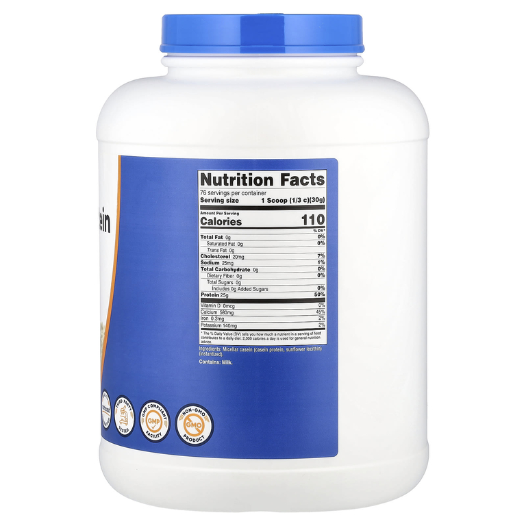Nutricost, казеиновый протеин, без добавок, 2268 г (5 фунтов)