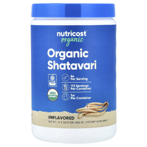 Nutricost, органическая шатавари, без добавок, 454 г (1 фунт)
