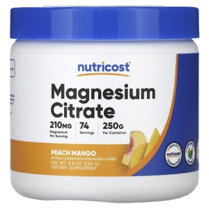 Nutricost, цитрат магния, персик и манго, 250 г (8,8 унции) (Товар снят с продажи) 