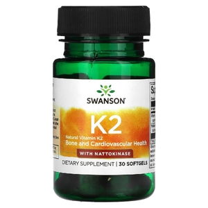 Swanson Vitamins, витамин K2, 30 мягких таблеток