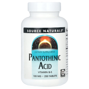 Source Naturals, пантотеновая кислота, 250 таблеток