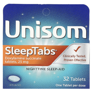 Unisom, SleepTabs, ночное средство для сна, 32 таблетки