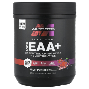 MuscleTech, Platinum, 100% EAA+, фруктовый пунш, 393 г (13,86 унции)