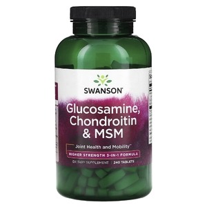Swanson Vitamins, глюкозамин, хондроитин и МСМ, 240 таблеток