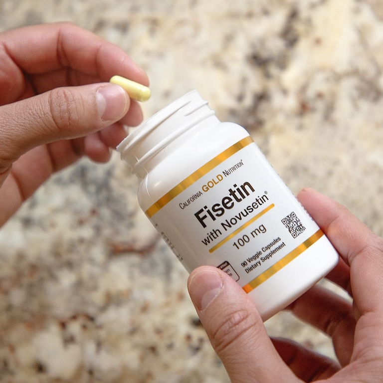 California Gold Nutrition, физетин, 100 мг, 90 растительных капсул