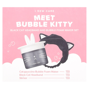 I Dew Care, Meet Bubble Kitty, набор для создания пены и повязки на голову Black Cat, набор из 3 предметов (Товар снят с продажи) 