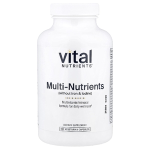 Vital Nutrients, мультипитательные вещества (без железа и йода), 180 вегетарианских капсул
