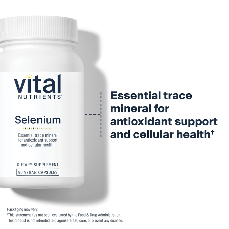 Vital Nutrients, Селен, 90 веганских капсул (200 мкг в каждой капсуле)