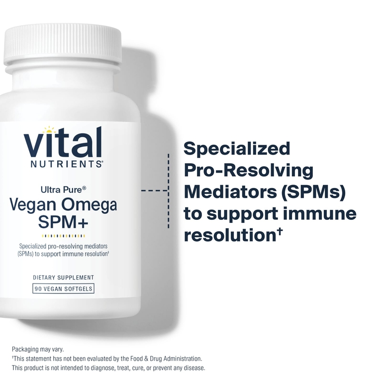 Vital Nutrients, Ultra Pure®, веганская омега SPM+, 90 веганских капсул