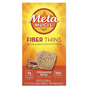 Metamucil, Fiber Thins, корица, 12 пакетиков по 22 г (0,77 унции)