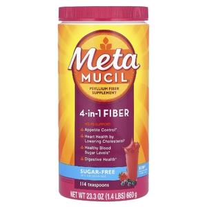 Metamucil, 4-в-1 клетчатка, со вкусом ягод, 660 г (1,4 фунта)