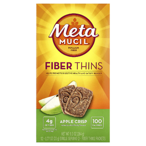 Metamucil, Fibre Thins, яблочный и хрустящий продукт, 12 пакетиков по 22 г (0,77 унции)
