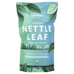 Cederberg Tea Co, листья органической крапивы, без кофеина, 100 натуральных чайных пакетиков, 135 г (4,76 унции)