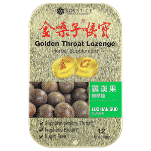 Golden Throat, Lozenge, пастилка Luo Han Guo, 12 пастилок  
