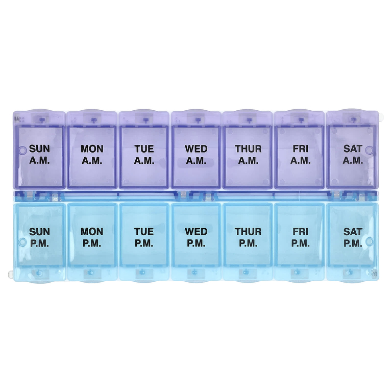 Ezy Dose, еженедельный органайзер для таблеток с замком, 2 шт., размер XL, 1 шт. (Товар снят с продажи) 
