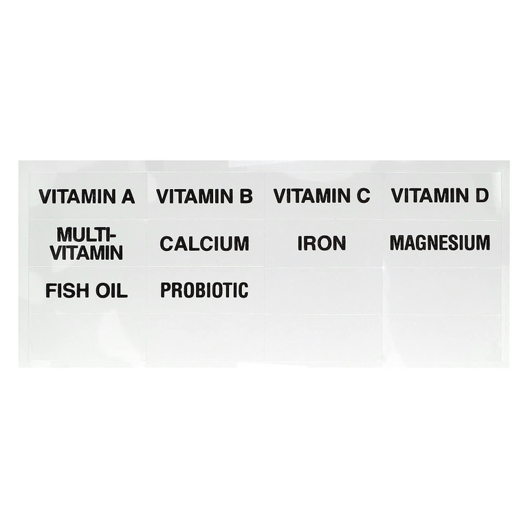 Ezy Dose, Витаминный органайзер с этикетками, синий, 1 шт.