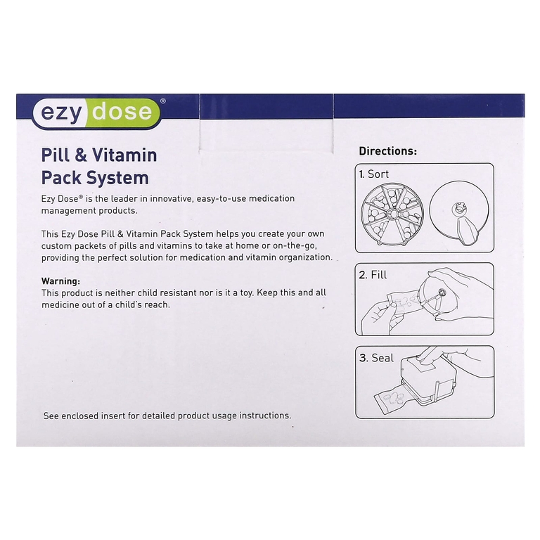 Ezy Dose, таблетка и витамины, 1 набор (Товар снят с продажи) 