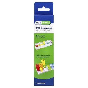 Ezy Dose, Weekly 7-Day, с органайзером для таблеток Ezy Fill, 1 шт.