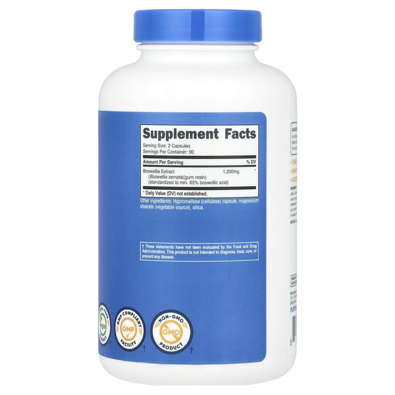 Nutricost, экстракт босвеллии, 180 капсул (600 мг в 1 капсуле)