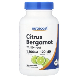 Nutricost, Цитрусовый бергамот, 120 капсул (600 мг в каждой капсуле)