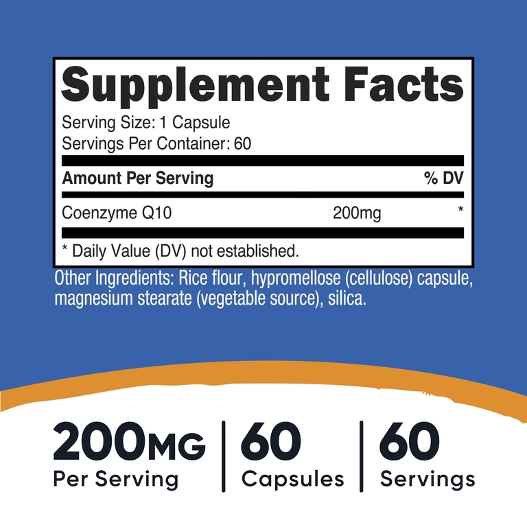Nutricost, коэнзимQ10, 200 мг, 60 капсул