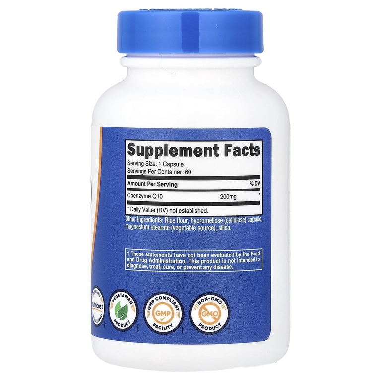 Nutricost, коэнзимQ10, 200 мг, 60 капсул