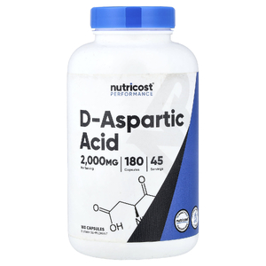 Nutricost, Performance, D-аспарагиновая кислота, 180 капсул (500 мг на капсулу)