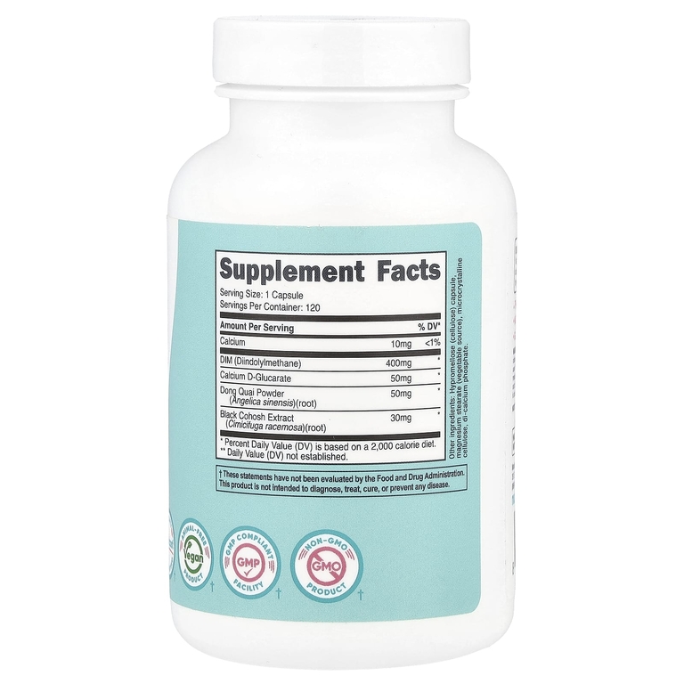 Nutricost, Women, DIM с D-глюкаратом кальция и дудником китайским, 120 капсул