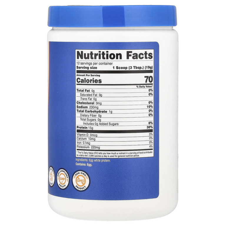 Nutricost, яичный протеин, без добавок, 227 г (8,1 унции)