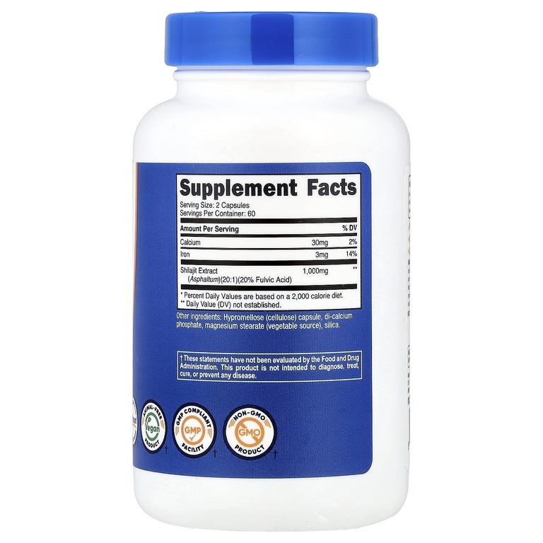 Nutricost, Мумие, 120 капсул