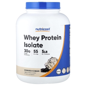Nutricost, изолят сывороточного протеина, печенье и крем, 2268 г (5 фунтов)