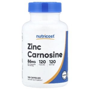 Nutricost, цинк карнозин, 120 капсул