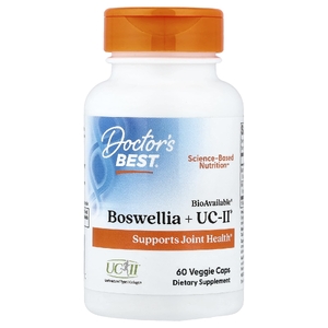 Doctor's Best, босвеллия и UC-II®, 60 растительных капсул