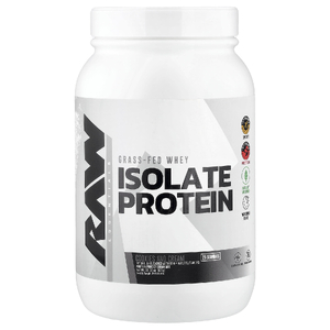 Raw Nutrition, Essentials, изолят сывороточного протеина травяного откормки, печенье и сливки, 30,86 унции (875 г)