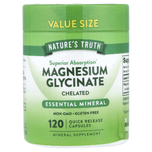 Nature's Truth, глицинат магния, хелатная форма, 120 капсул с быстрым высвобождением (100 мг в 1 капсуле)