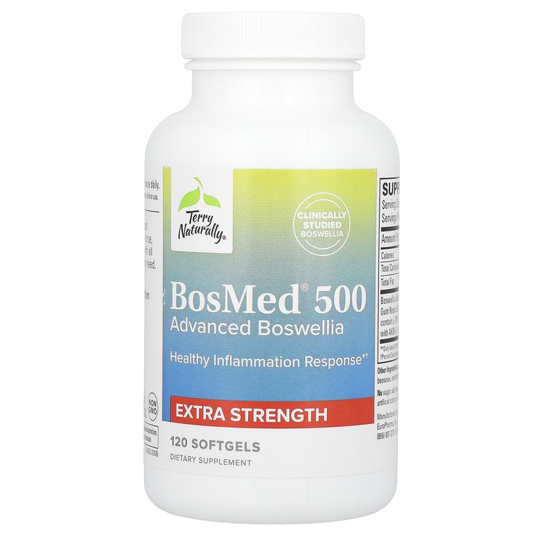 Terry Naturally, BosMed 500, босвеллия, улучшенная формула, 500 мг, 120 капсул