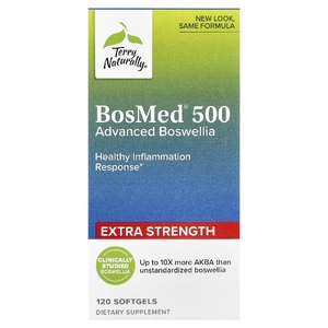 Terry Naturally, BosMed 500, босвеллия, улучшенная формула, 500 мг, 120 капсул