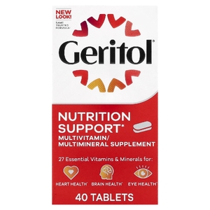 Geritol, мультивитаминная/мультиминеральная добавка, 40 таблеток