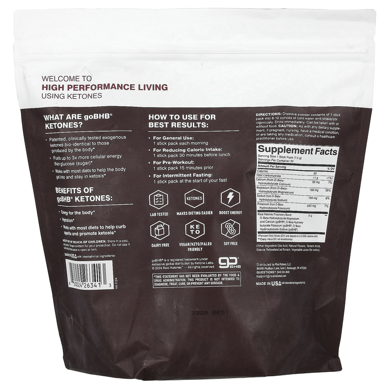 Real Ketones, Shift, черная вишня, 30 пакетиков смеси для приготовления напитка, 7,5 г (0,26 унции) каждый