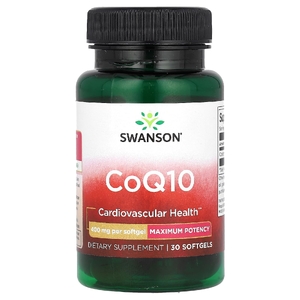 Swanson Vitamins, Коэнзим Q10, максимальная эффективность, 400 мг, 30 мягких таблеток