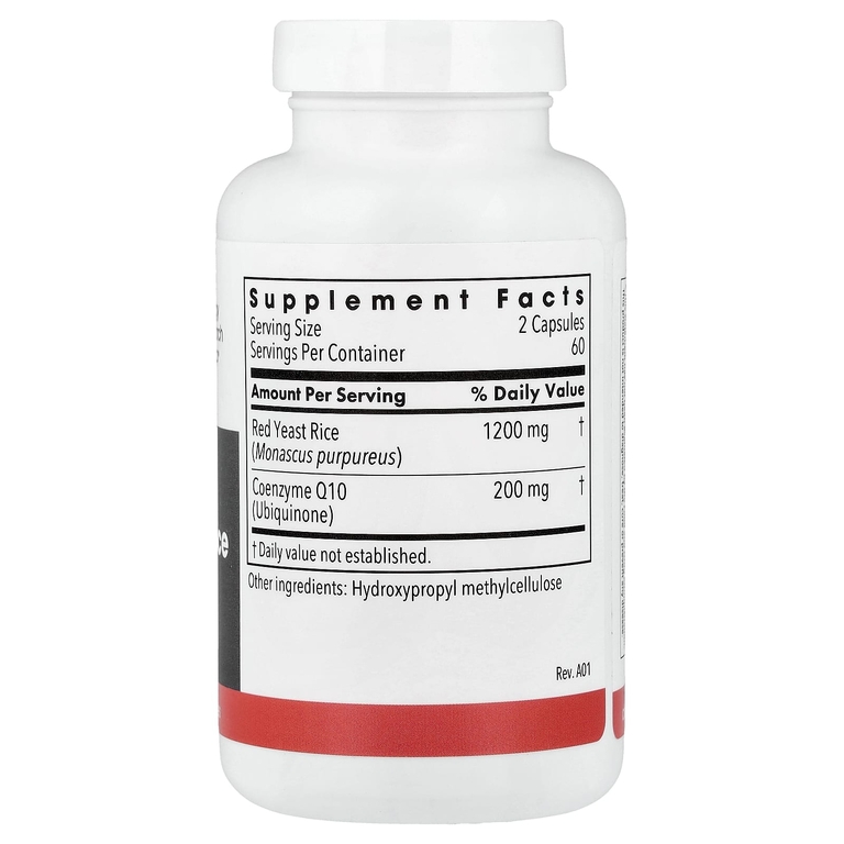Metabolic Maintenance, красный ферментированный рис с коэнзимом Q10, 120 вегетарианских капсул