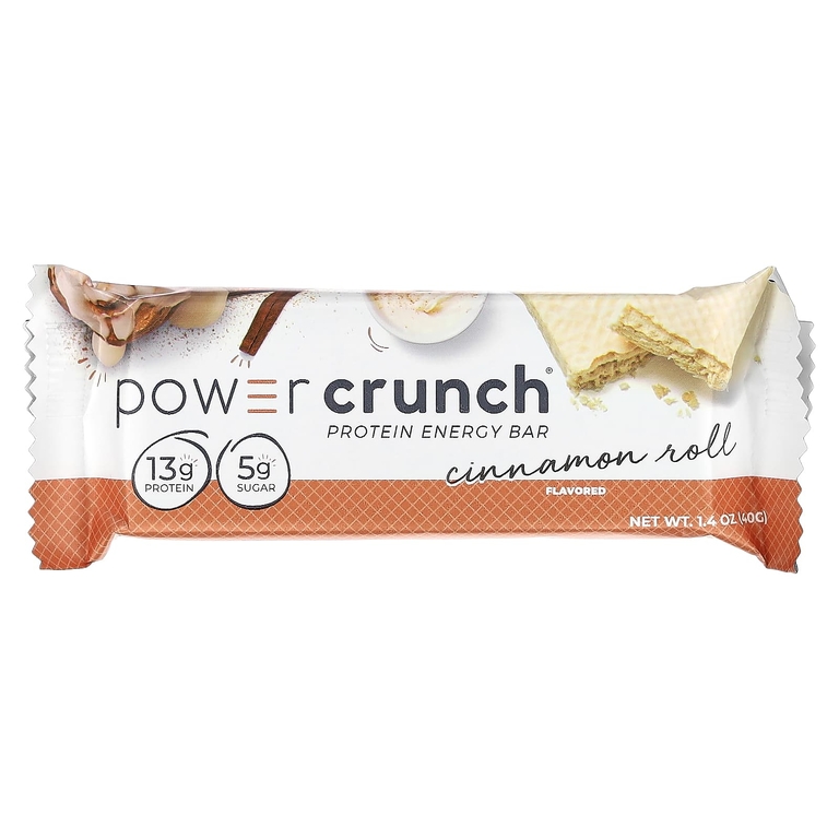 BNRG, Power Crunch®, протеиновый батончик, булочка с корицей, 12 батончиков по 40 г (1,4 унции)