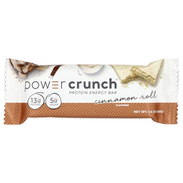 BNRG, Power Crunch®, протеиновый батончик, булочка с корицей, 12 батончиков по 40 г (1,4 унции) (Товар снят с продажи) 