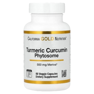 California Gold Nutrition, Turmeric Curcumin Phytosome Meriva®, фитосомы куркумина из куркумы, 500 мг, 60 растительных капсул